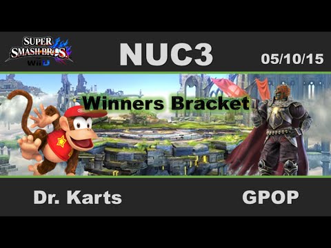 NUC3 - Dr. Karts (Diddy) vs. GPOP (Ganon) - Winners Bracket - SSB4