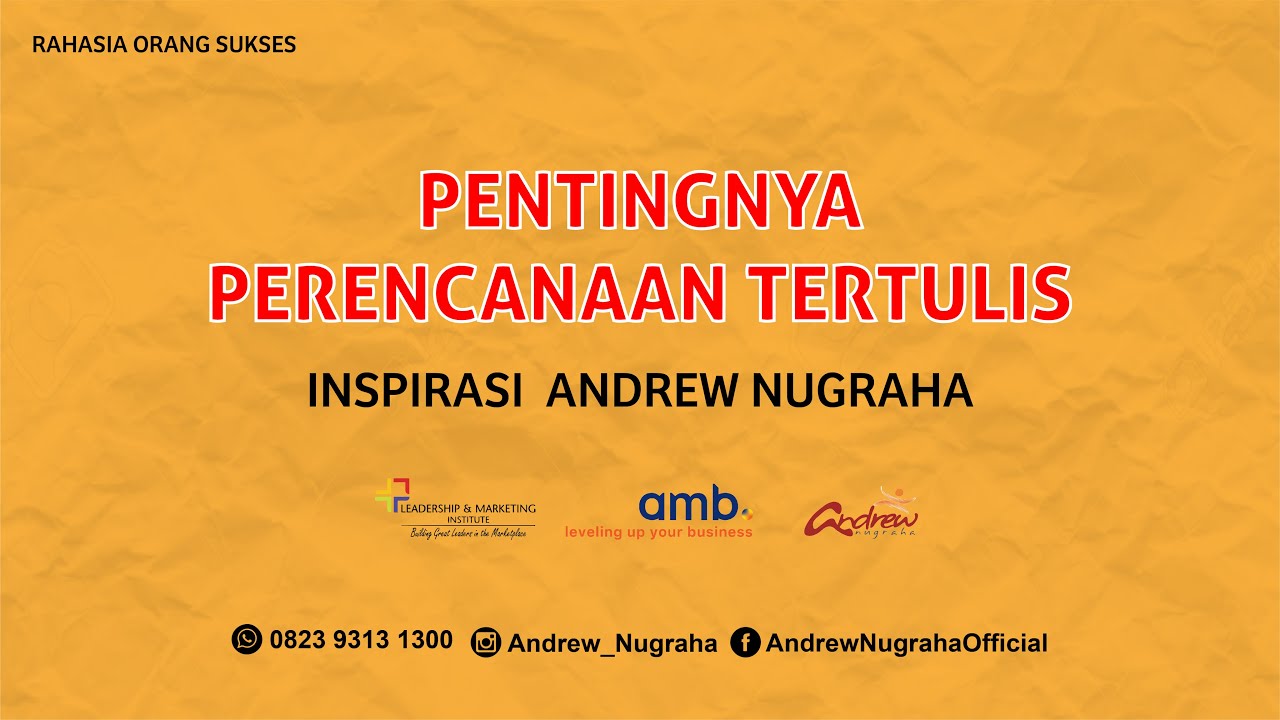 Pentingnya Perencanaan Tertulis