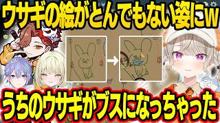 うさぎの絵をブサイクにされる小森めと、やる気が感じられない一同にキレる光葉エニ、あっちゃーをしてしまうありさか、急におかしくなる白雪レイド【小森めと/ぶいすぽ】