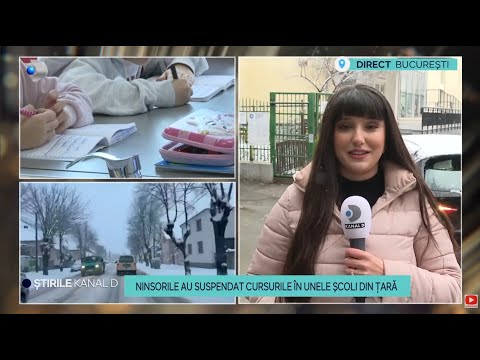 Stirile Kanal D - Ninsorile au suspendat cursurile in unele scoli din tara | Editie de pranz