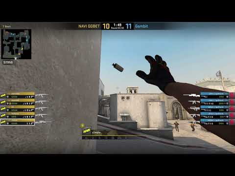 s1mple vs Gambit - de_dust2 - T