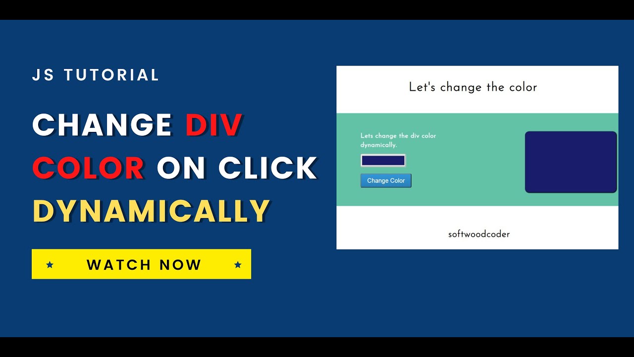 Change Div color on Click | JavaScript Tutorial