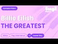 Billie Eilish - THE GREATEST (Lower Key) Piano Karaoke