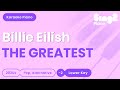 Billie Eilish THE GREATEST Lower Key Piano Karaoke