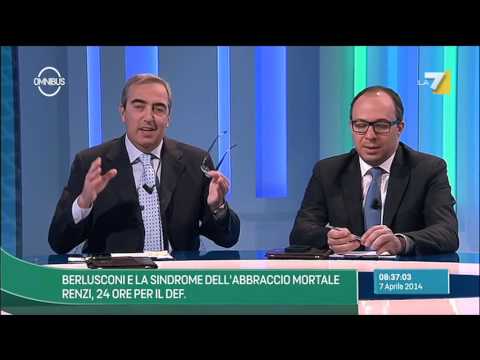 Omnibus - Berlusconi e la sindrome dell'abbraccio mortale. Renzi, 24 ore per il DEF  (Puntata 07/04/2014)