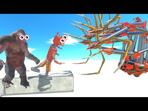 MEGA LASER THROWS UNITS AT ALIEN  -  ANIMAL REVOLT BATTLE SIMULATOR