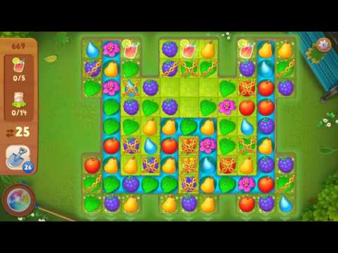 Gardenscapes Level 669 Walkthrough "No Boosters Used"