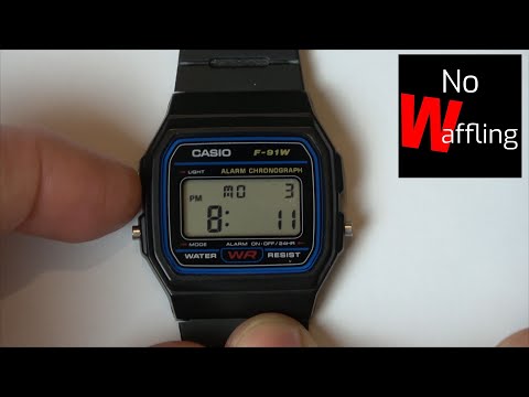 Casio F91W - How to set the time and date on the watch