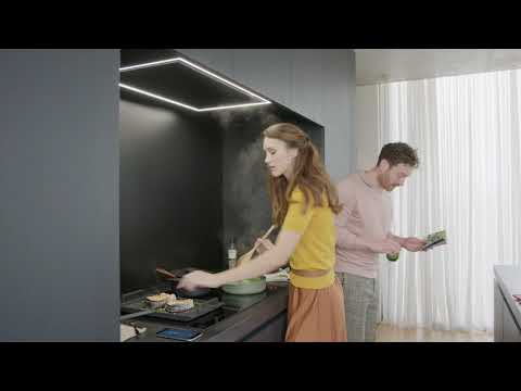 Novy Connect technology for intuitive cooking with Pureline Pro ceiling cooker hood