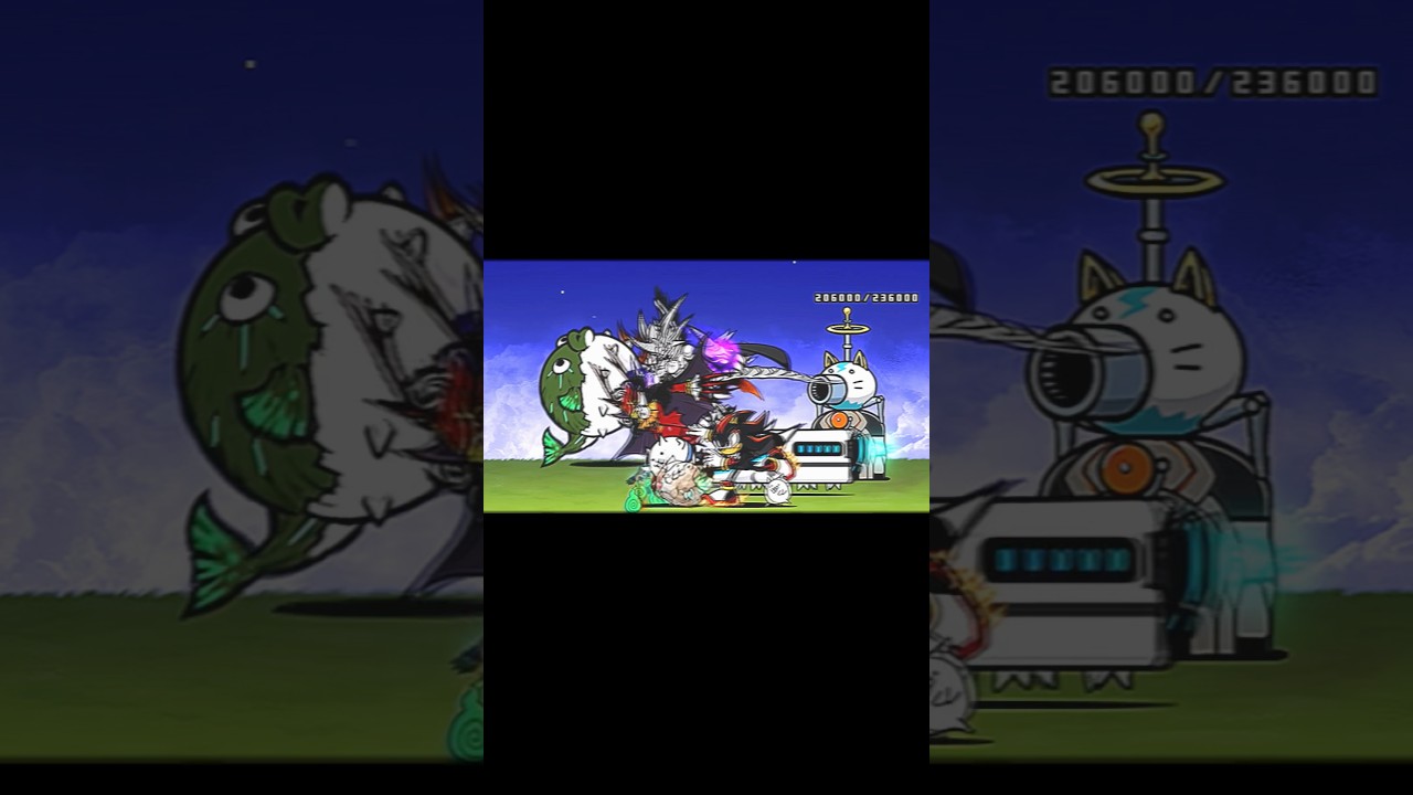 フグ太8体同時すり抜け #にゃんこ大戦争 #battlecats #games #shorts #すり抜け #ネタ