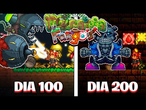 PASSEI 200 DIAS no FARGOS SOULS (ETERNITY MODE) 😡 - TERRARIA 1.4