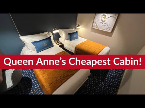 Tour Queen Anne’s CHEAPEST cabin. Cunard cruise ship tour.