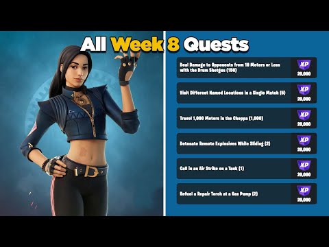 Fortnite All Week 8 Season Quests Guide - Chapter 3 Season 2