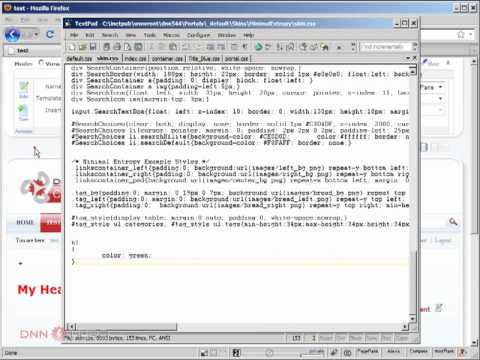 DotNetNuke Tutorial, Understanding CSS hierarchy, part 2/2 - Video #107