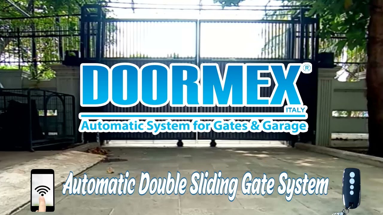 AUTOMATIC DOUBLE SLIDING GATE SYSTEM // MESIN PINTU PAGAR OTOMATIS // PINTU PAGAR REMOTE CONTROL