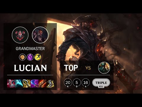 Lucian Top vs Gangplank - EUW Grandmaster Patch 11.17