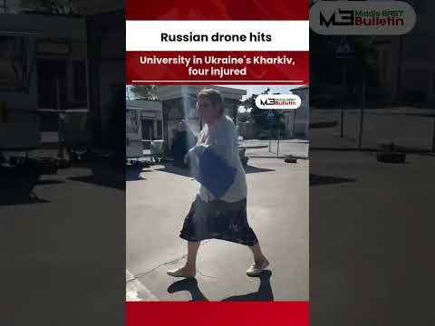 Russian Drone Strike Damages University in Kharkiv, Civilians Reported Injured