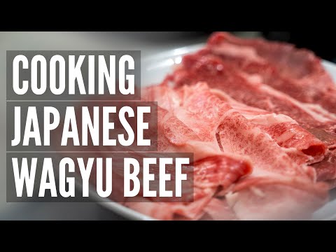 Cooking Japanese Wagyu Beef and Making Sukiyaki