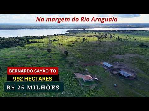 Fazenda com 992 ha à Beira do Rio Araguaia – TO / 100% plana em Bernardo Sayão