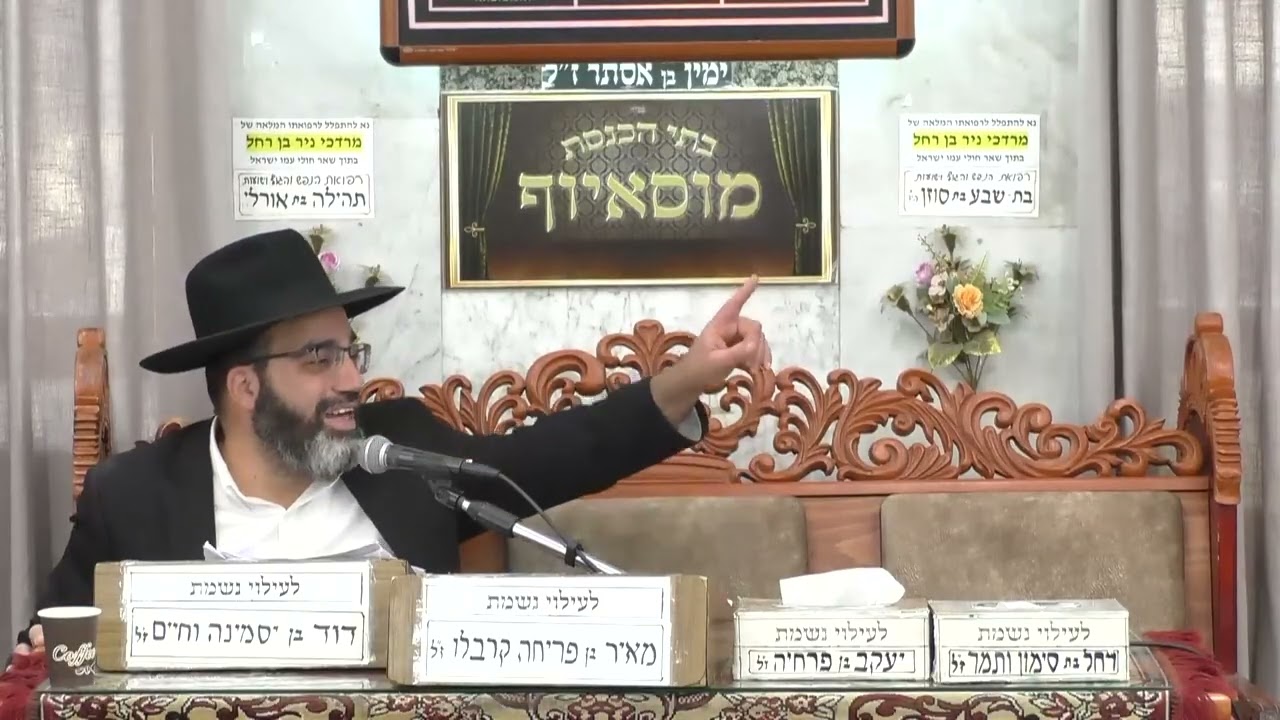 הרב אהרון שמאי | הלכות שבת | בית הכנסת מוסאיוף