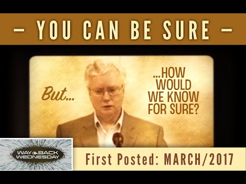 Way Back Wednesday: You Can Be Sure! (4 mins)