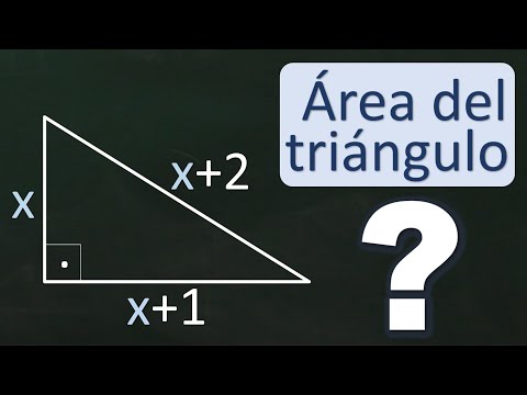 Hallar el área del triángulo rectángulo
