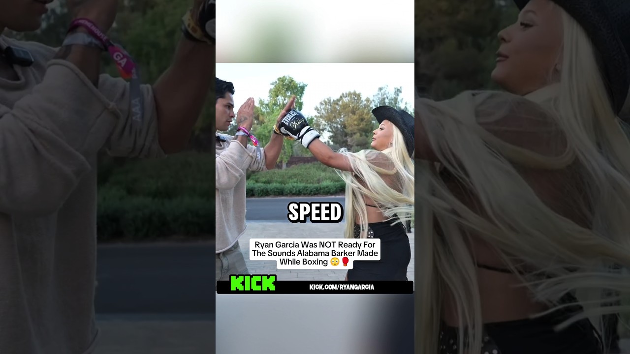 Ryan Garcia Was NOT Ready For The Sounds Alabama Barker Made While Boxing #ryangarcia #alabamabarker