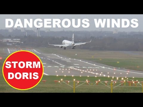 ✅Dangerous Crosswind Plane Landing Video Filmed During Heavy Storm