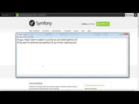 comment installer symfony