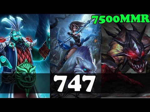 747 7500 MMR Plays Storm Spirit, Mirana and Lifestealer - Ranked Gameplay - Dota 2