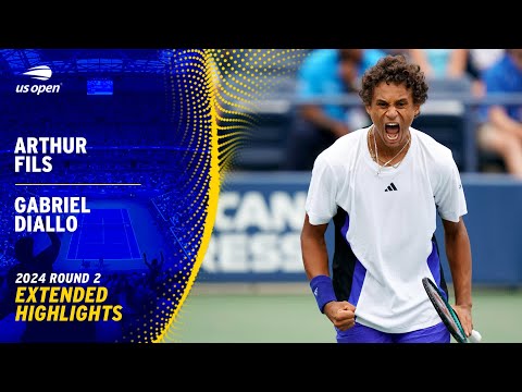 Arthur Fils vs. Gabriel Diallo Extended Highlights | 2024 US Open Round 2