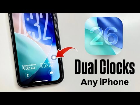 iOS 26 Dual Clocks on LockScreen - Enable Now any iPhone