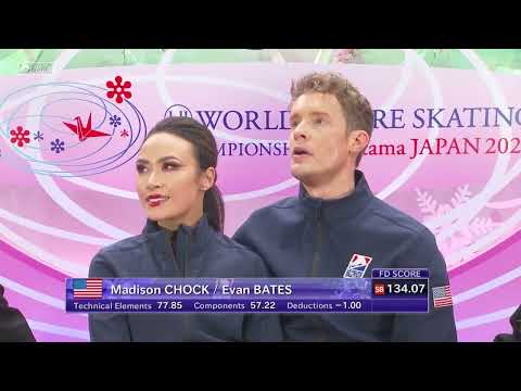 Madison Chock and Evan Bates skate to gold at the ISU World Figure Skating Championships 2023