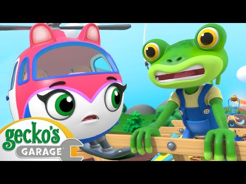 Helicopter Rescue! | Morphle and Gecko's Garage - Cartoons for Kids | Trucks and Cars