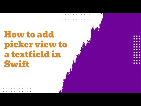 How to add picker view to a textfield in Swift