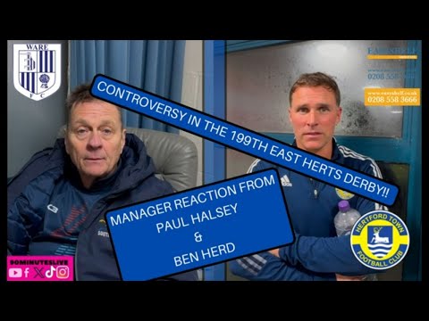 Managers reaction from the East Herts Derby with Paul Halsey and Ben Herd #Football #NonLeague