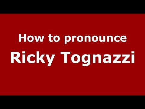How to pronounce Ricky Tognazzi (Italian/Italy) - PronounceNames.com