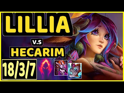 CINKROF (LILLIA) vs HECARIM - 18/3/7 KDA JUNGLE GAMEPLAY - EUW Ranked GRANDMASTER