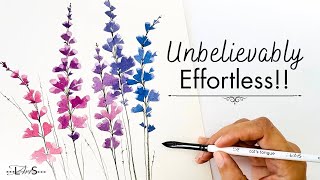 😱🤩 Easiest Flowers You'll EVER Paint! Mind Blowing Watercolor Flowers for Absolute Beginners!