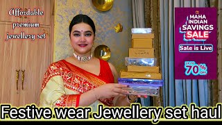 Meesho Maha indian saving sale upto 70% off Festive special Jewellery set haul @PoojaRikichoyal 