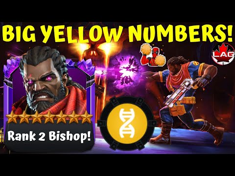 My FAVE 7-Star Rank 2! Bishop Fat Damage! Big Yellow Numbers! Battlegrounds Menace! - MCOC