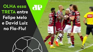 Felipe Melo e David Luiz tretam e se xingam em Flamengo x Fluminense