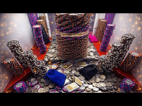 Massive tower falls over high limit coin pusher