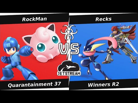 Quarantainment 37 Winners R2 - RockMan (MegaMan, Jigglypuff)) Vs. Recks (Greninja, Roy) - SSBU