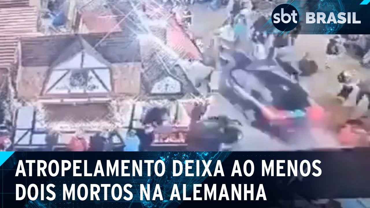 Carro invade feira de Natal na Alemanha, fere dezenas e mata ao menos dois | SBT Brasil (20/12/24)