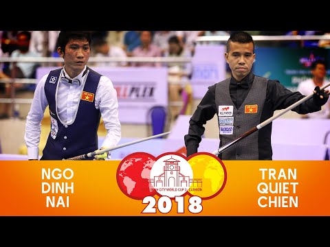 3-Cushion HoChiMinh World Cup 2018 - Ngo Dinh Nai vs Tran Quyet Chien