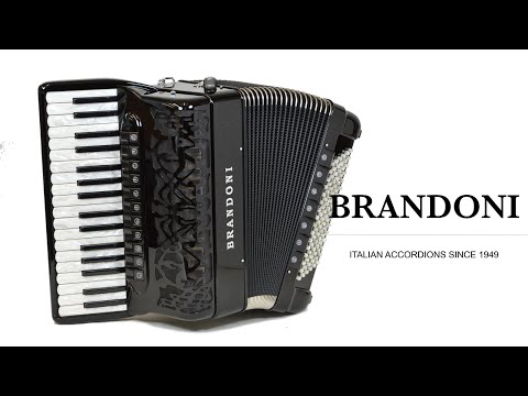 Brandoni Mod. 144 C LI schwarz Klangprobe Akkordeon/Accordion