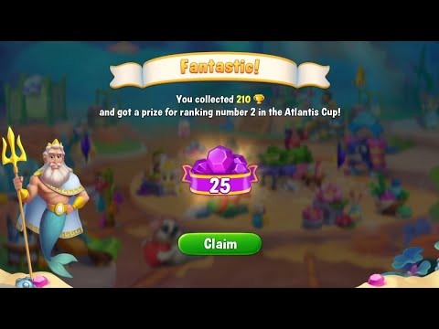 @Fishdom Got 🏆2nd Place in Atlantis Cup, Got 25 Diamonds 💎