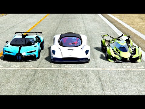 Lamborghini V12 Vision GT vs Aston Martin Valhalla vs Bugatti Chiron Pur Sport - Imola