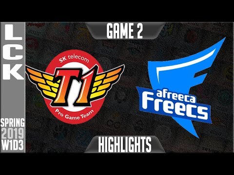 SKT vs AFS Highlights Game 2 | LCK Spring 2019 Week 1 Day 3 | SK Telecom T1 vs Afreeca Freecs G2